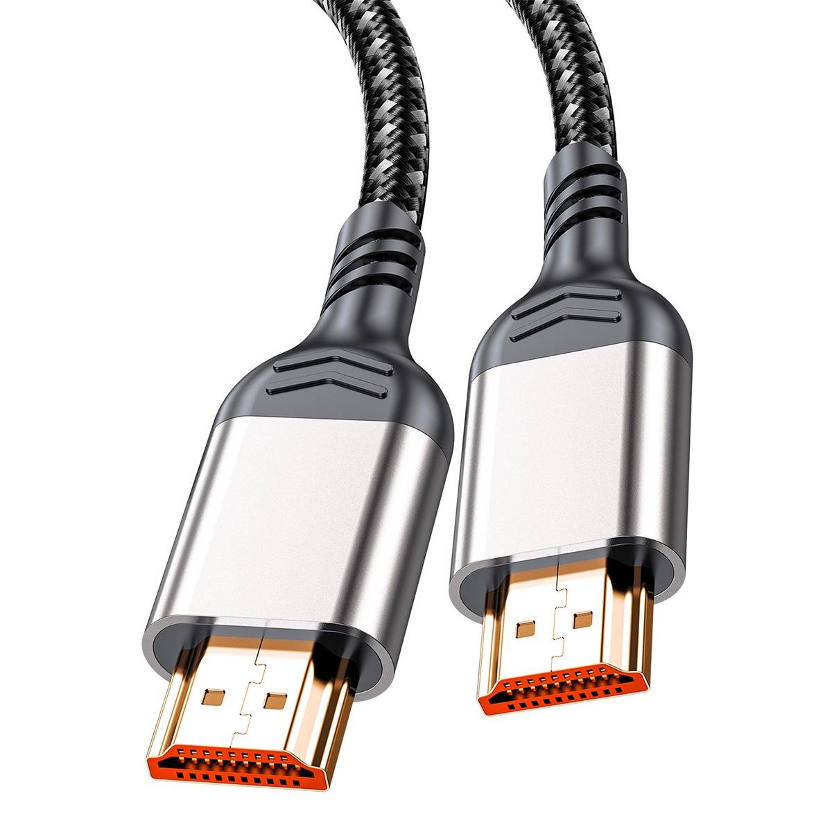 Male-to-Male 8K HDMI 2.1 Kabel, Nylon-geflochten, sauerstofffreies Kupfer – 7680x4320 240Hz HDR, Längen 1.5/1.8/2/3/5 m, kompatibel mit PS5, PS4,