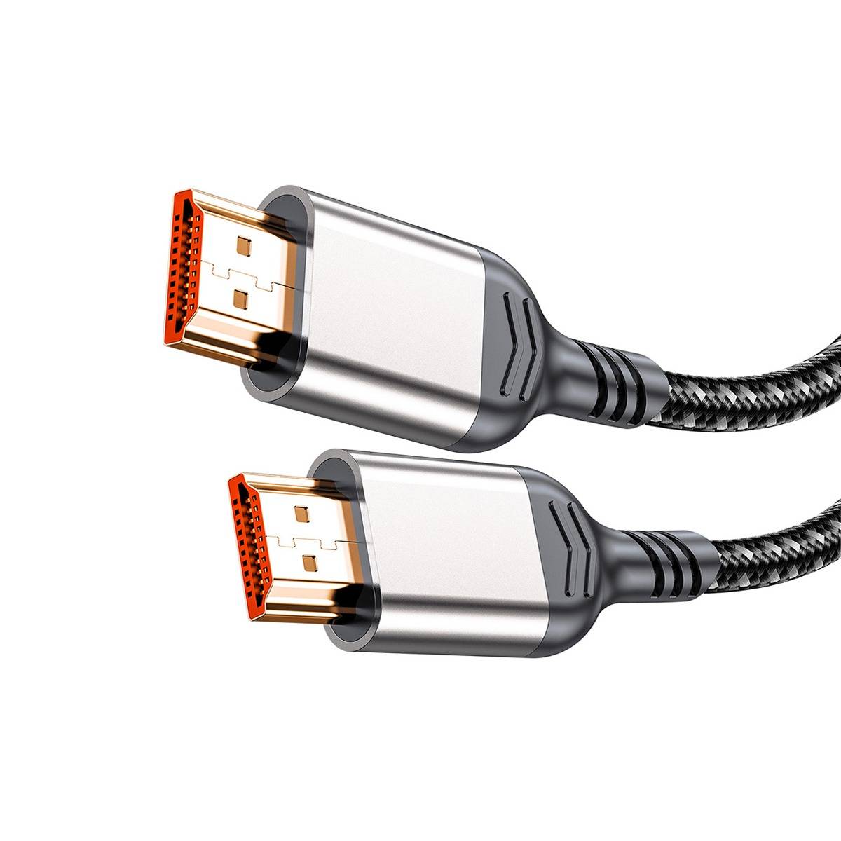 Male-to-Male 8K HDMI 2.1 Kabel, Nylon-geflochten, sauerstofffreies Kupfer – 7680x4320 240Hz HDR, Längen 1.5/1.8/2/3/5 m, kompatibel mit PS5, PS4,