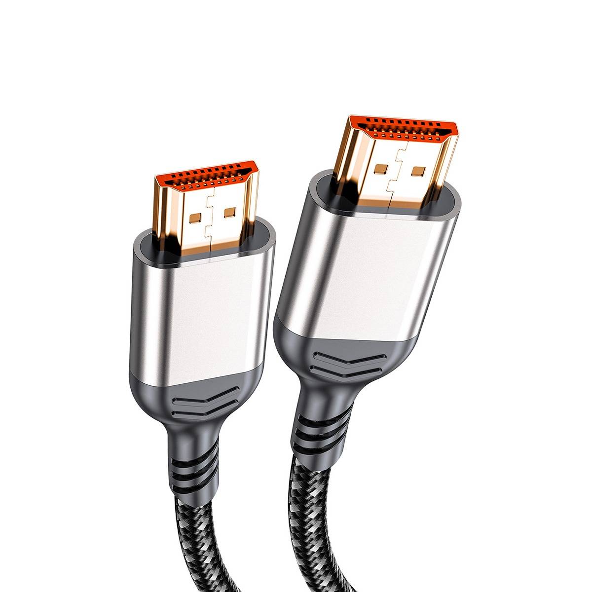 Male-to-Male 8K HDMI 2.1 Kabel, Nylon-geflochten, sauerstofffreies Kupfer – 7680x4320 240Hz HDR, Längen 1.5/1.8/2/3/5 m, kompatibel mit PS5, PS4,