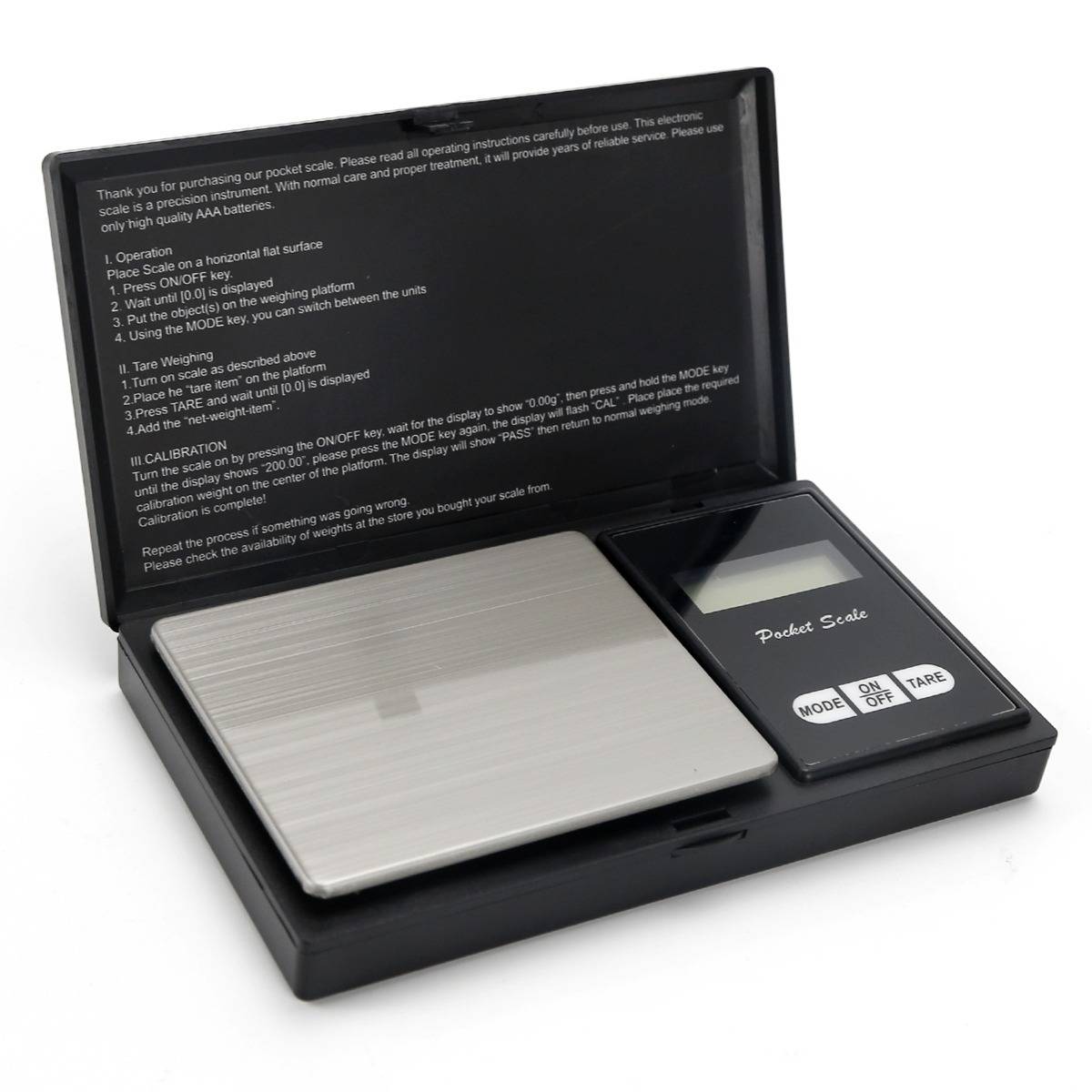 Hochpräzise Schmuckwaage 500g/0.01g – Edelstahl-Taschenwaage mit hintergrundbeleuchtetem LCD und Mehrfach-Einheiten