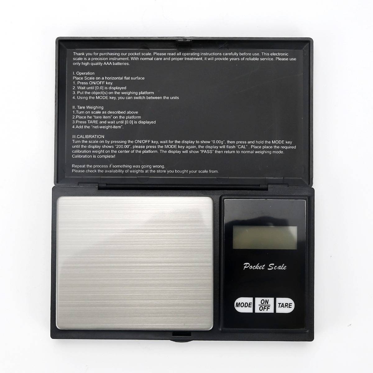 Hochpräzise Schmuckwaage 500g/0.01g – Edelstahl-Taschenwaage mit hintergrundbeleuchtetem LCD und Mehrfach-Einheiten