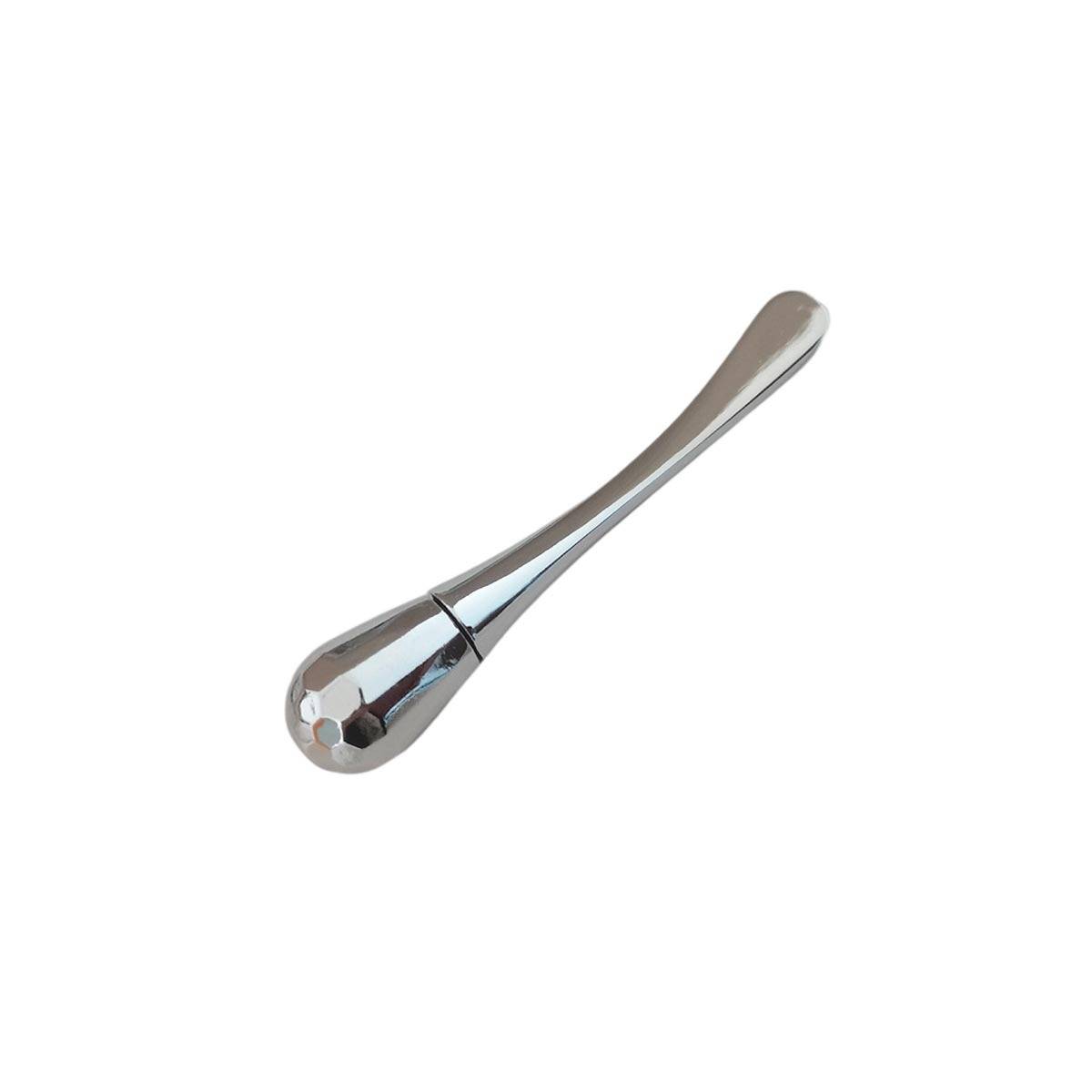 Zinklegierung Rollender Augencreme-Massage-Stick – rotierender Perlen-Applikator für Augen, Gesicht und Hals, Silber