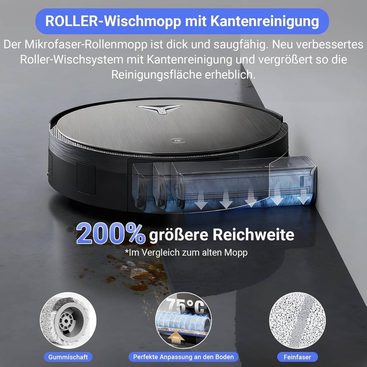 Ersatzteil-Kit für Saugroboter, kompatibel mit ECOVACS Deebot X11 OmniCyclone – 21-teiliges Pure Realm Set mit Hauptbürste, Rollenmopps, Seitenbü