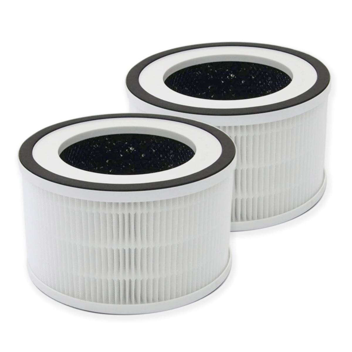 MOOKA ALLO Ersatzfilter 2er-Pack kompatibel mit Afloia Fillo und kompatibel mit Afloia Halo – Weiß ABS+Faser HEPA Aktivkohle