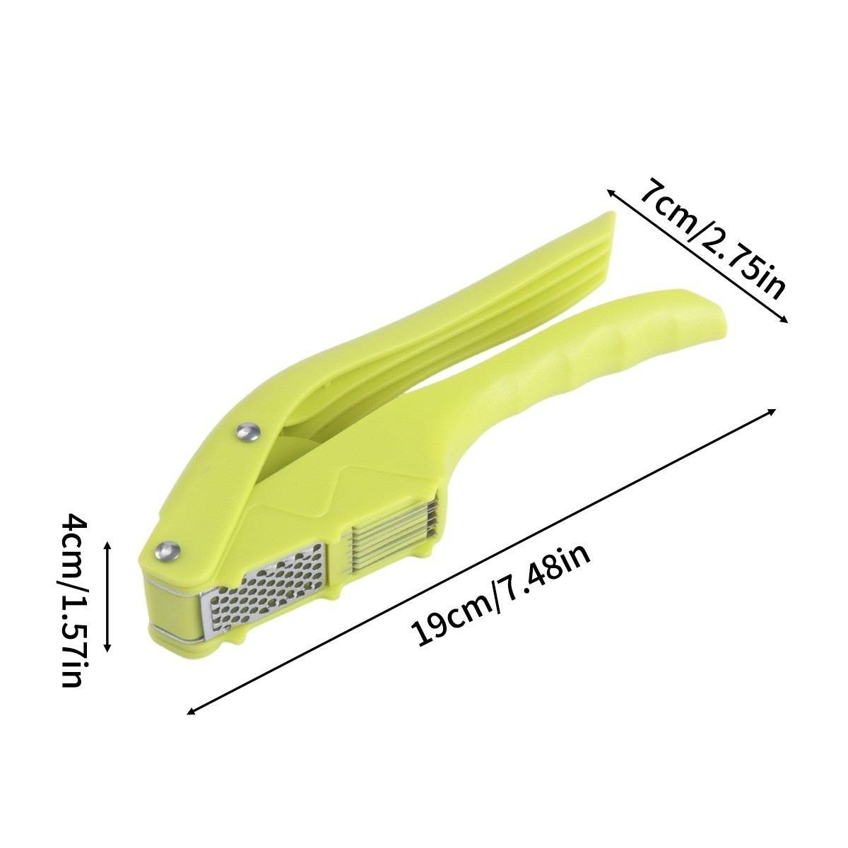 2-in-1 Knoblauchpresse und Schäler – Handliche Kunststoff- und Edelstahl-Knoblauchmühle, Grün