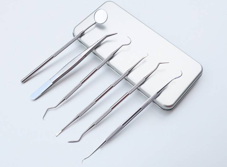 Profi-Set für Zahnpflege Edelstahl 6-teilig