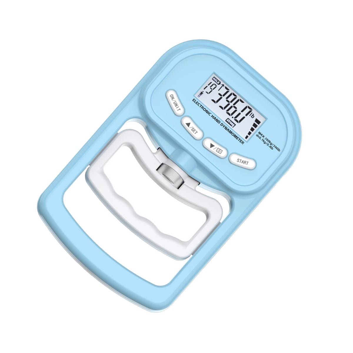 180kg Wiederaufladbares Elektronisches Handdynamometer Griffkraftmesser Blue