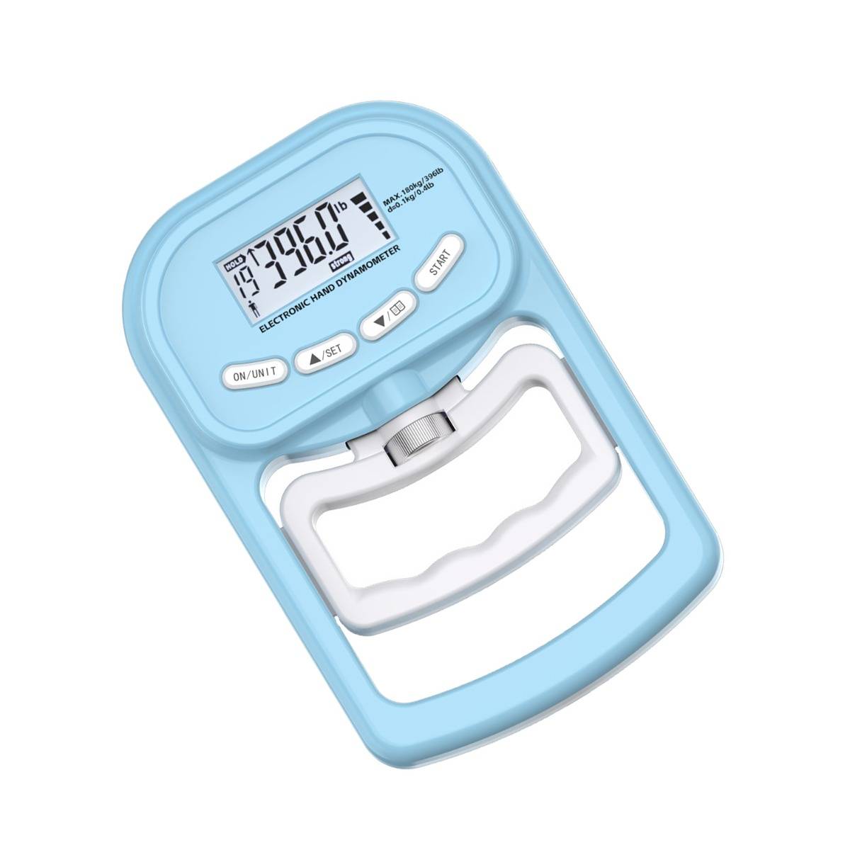 180kg Wiederaufladbares Elektronisches Handdynamometer Griffkraftmesser Blue