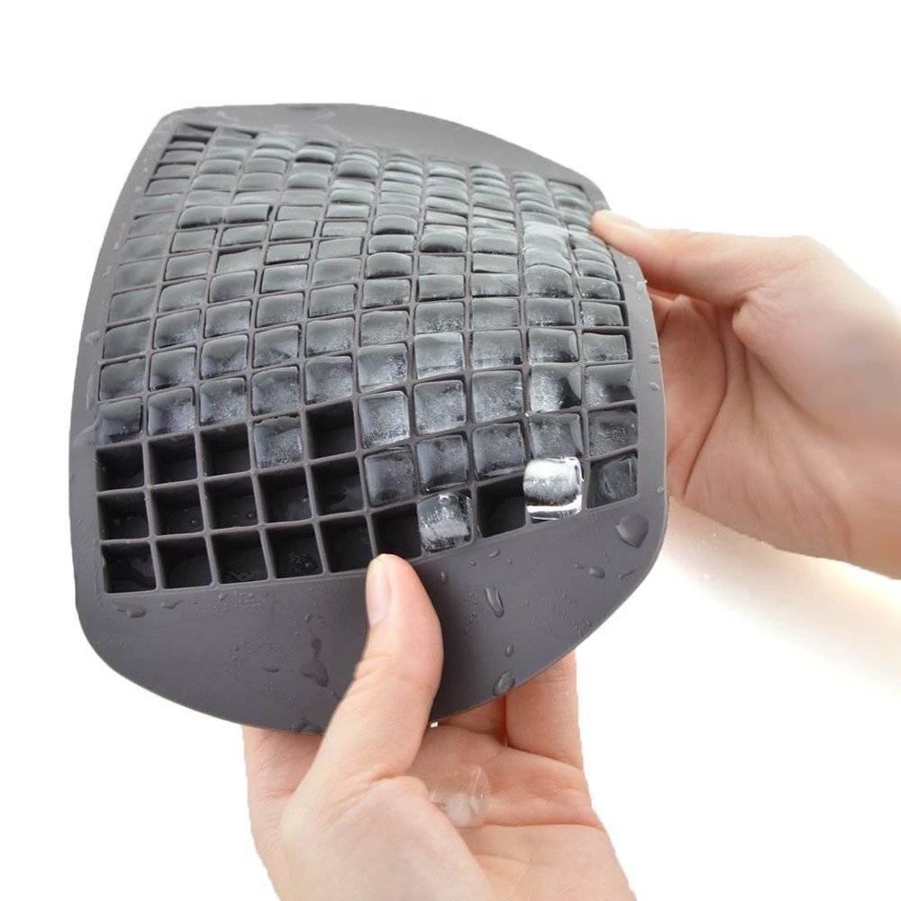 Eisform für 160 Mini-Eiswürfel aus Silikon Schwarz