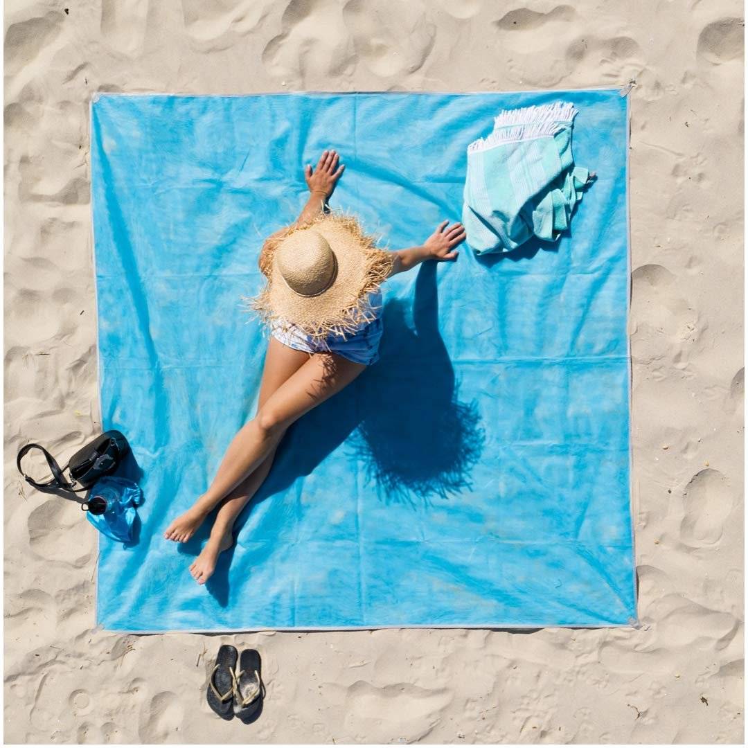 Strand-/Picknickdecke - 200x200 m - blau