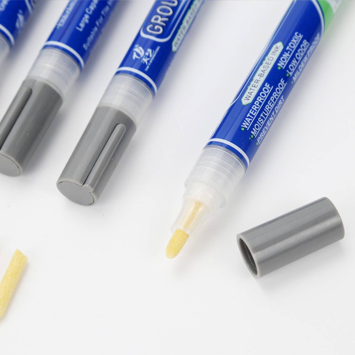 Fliesen Fugenstift 6er-Pack: Wasserdichter Fugenreparaturstift für Fliesenrestaurierung Grey