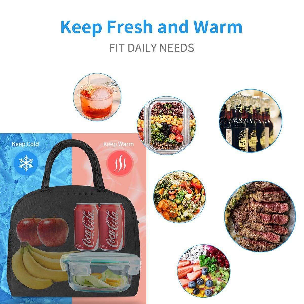Isolierte Lunchtasche für Erwachsene, große Kühltasche für die Arbeit