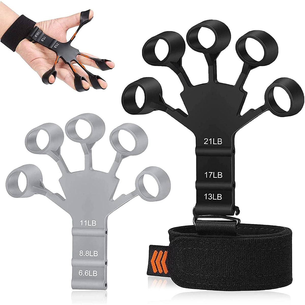 2er-Pack Fingertrainer mit 6 verschiedenen Widerständen Multicolor1 L