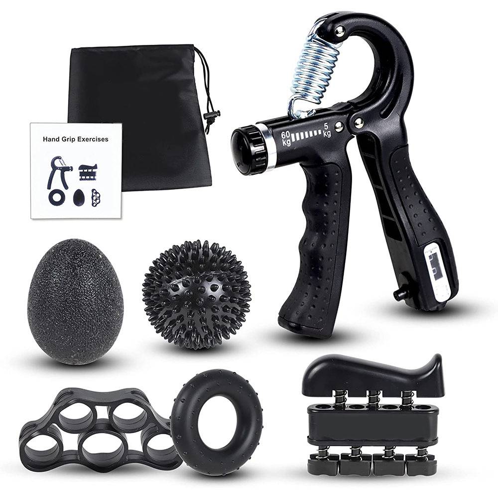 Trainingsgeräte für Finger- und Handtraining 6 Teile Black