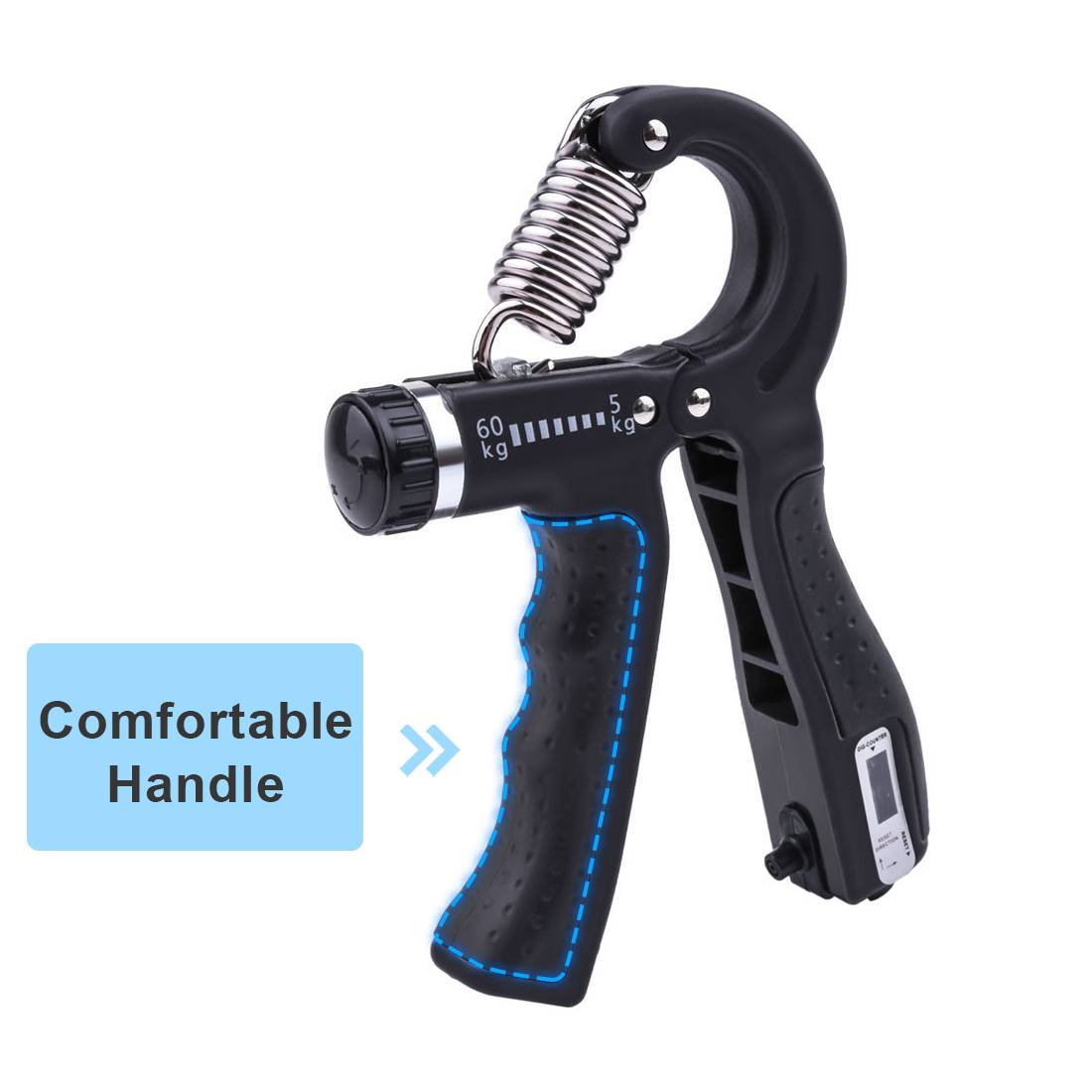 Handgrifftrainer Verstellbar 5-60 kg Widerstand 2er-Pack Black