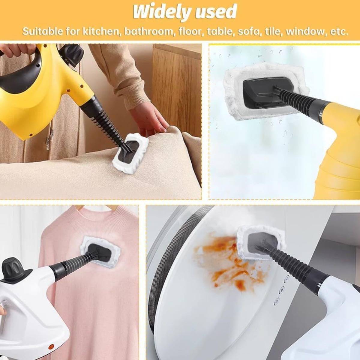 Mop-Bezüge kompatibel mit Karcher Handdampfreinigern (SV7, SC1-SC5) – Faser, 10er-Pack