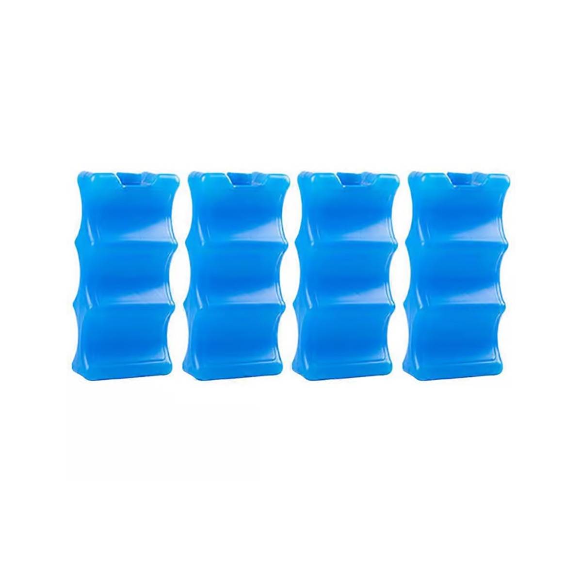 Nachfüllbares Eispack 600 Wave 4er-Pack – Wiederverwendbare ABS+Eiskristall Kühlblöcke für Kühlboxen und Lunchboxen