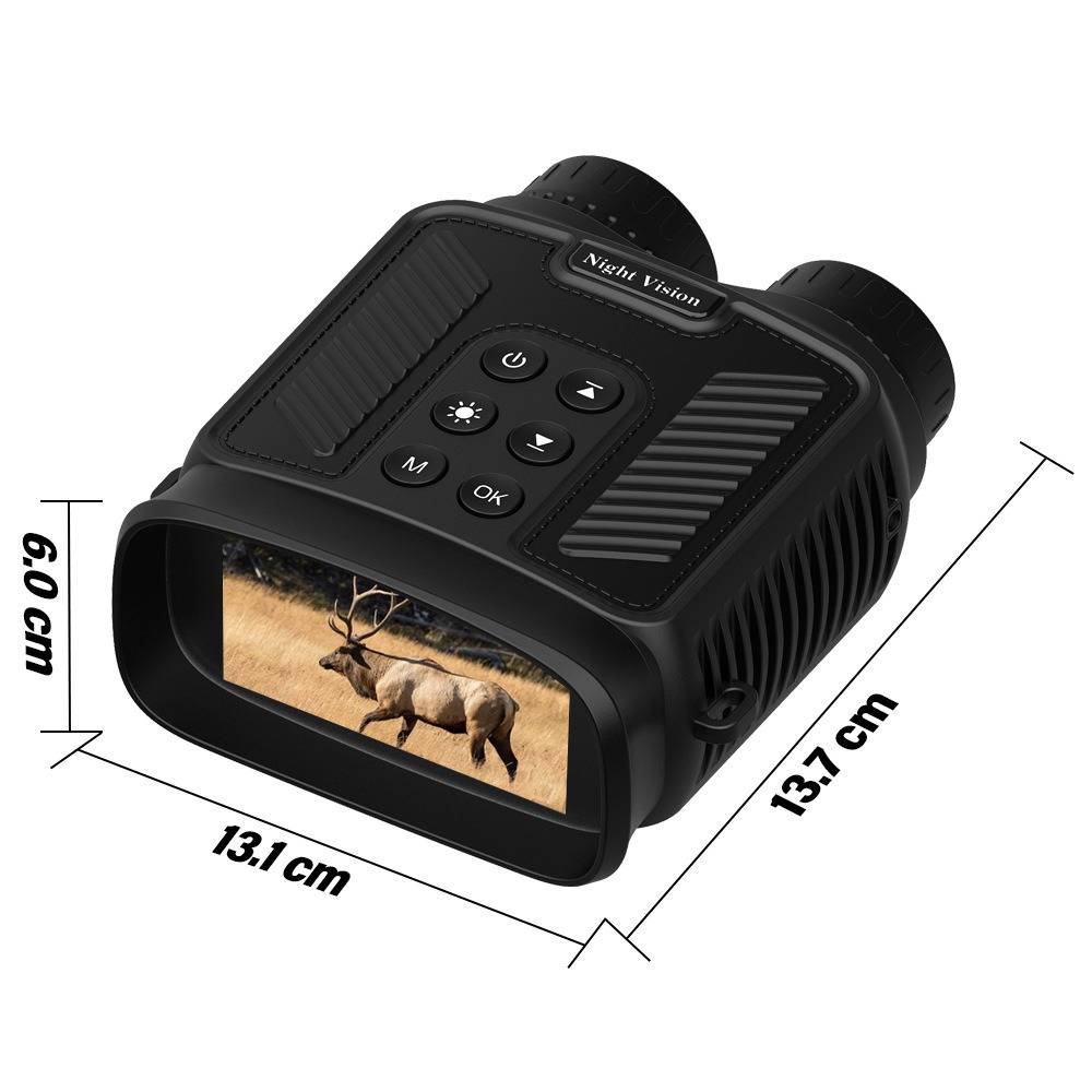 4K Nachtsicht Fernglas - Hochauflösendes digitales Infrarot-Outdoor-Teleskop für Camping, Vogelbeobachtung und Jagd Black
