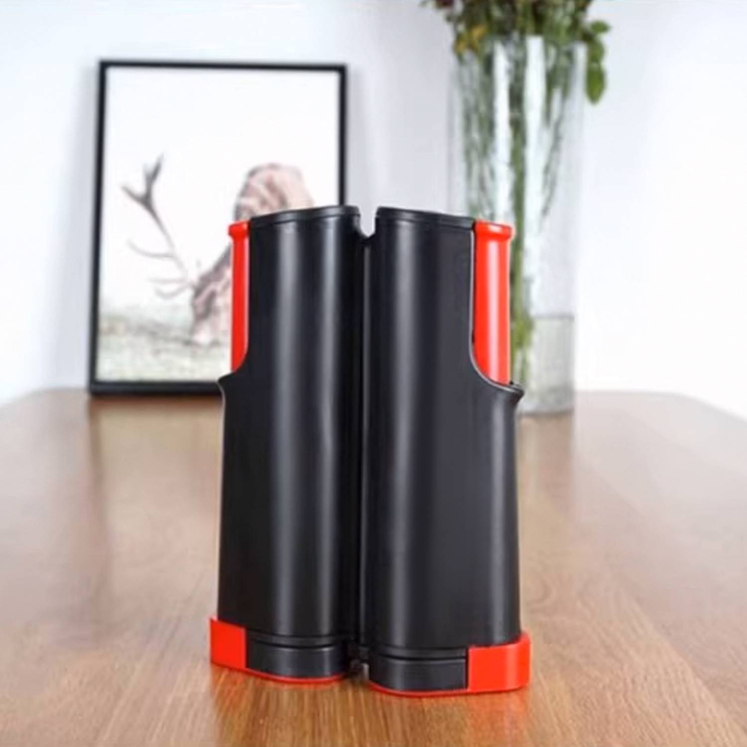 Einziehbares Netz für Tischtennisplatte Black+Red