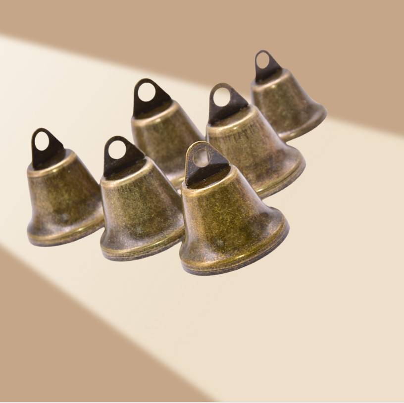 10er-Pack Anti-Verlust-Glocken in Antikbronze 38 mm