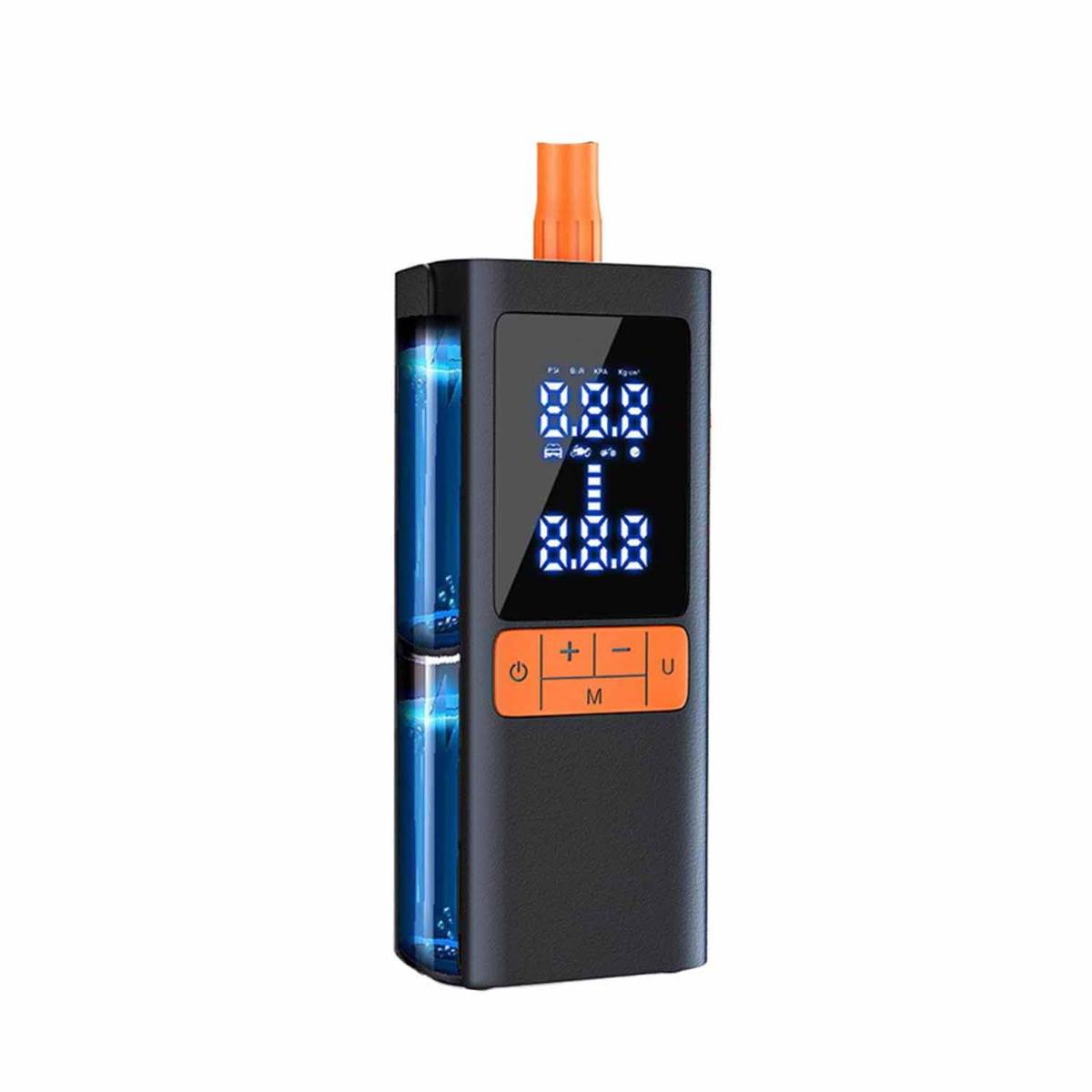 Kabelloser Reifenkompressor mit 6000mAh Powerbank, digitales Display, LED-Notlicht, Auto-Abschaltung, 150PSI, 12V DC