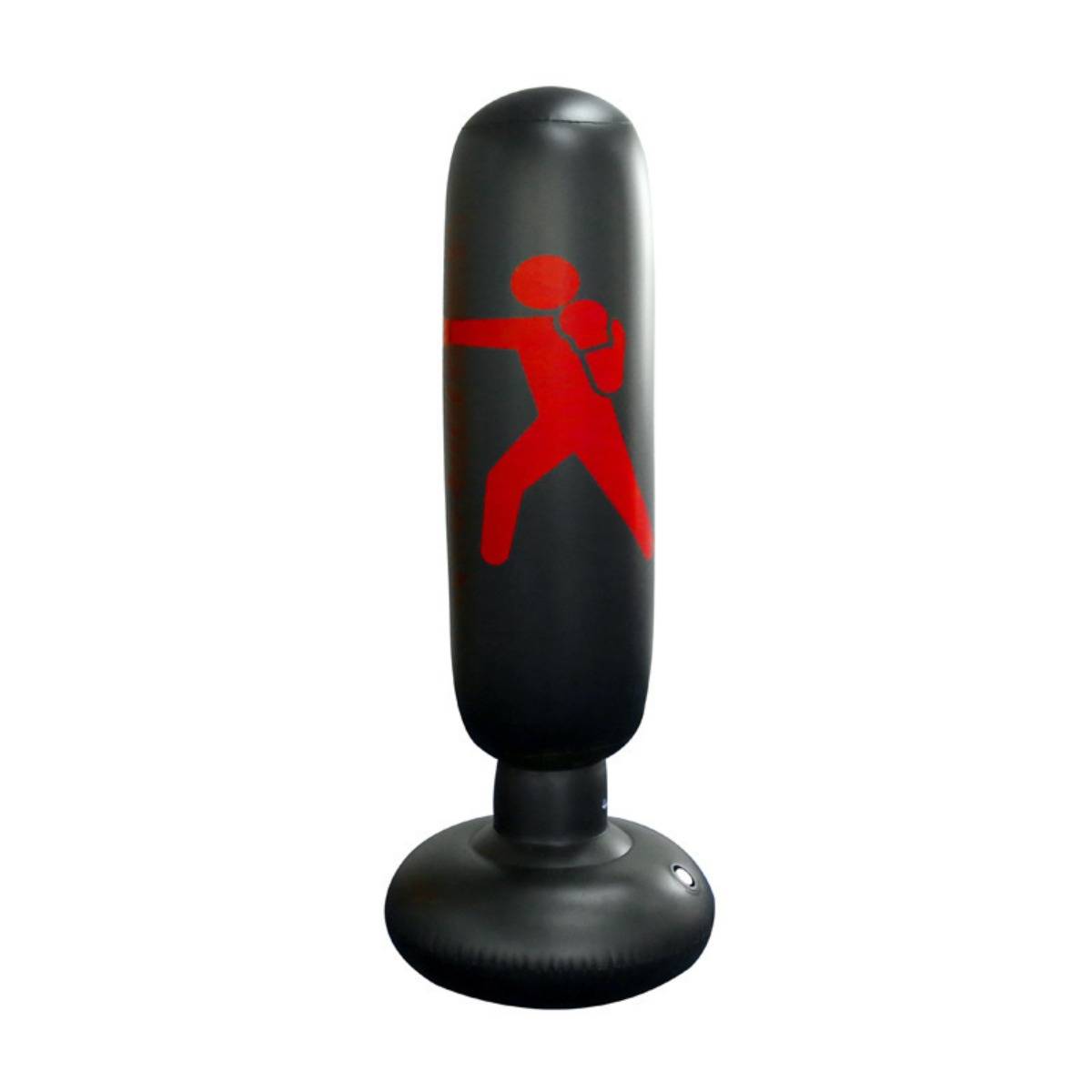 Aufblasbare, freistehende Stanzsäule aus PVC mit Saugfuß und doppelter Verschlusskappe (1,6 m). Black