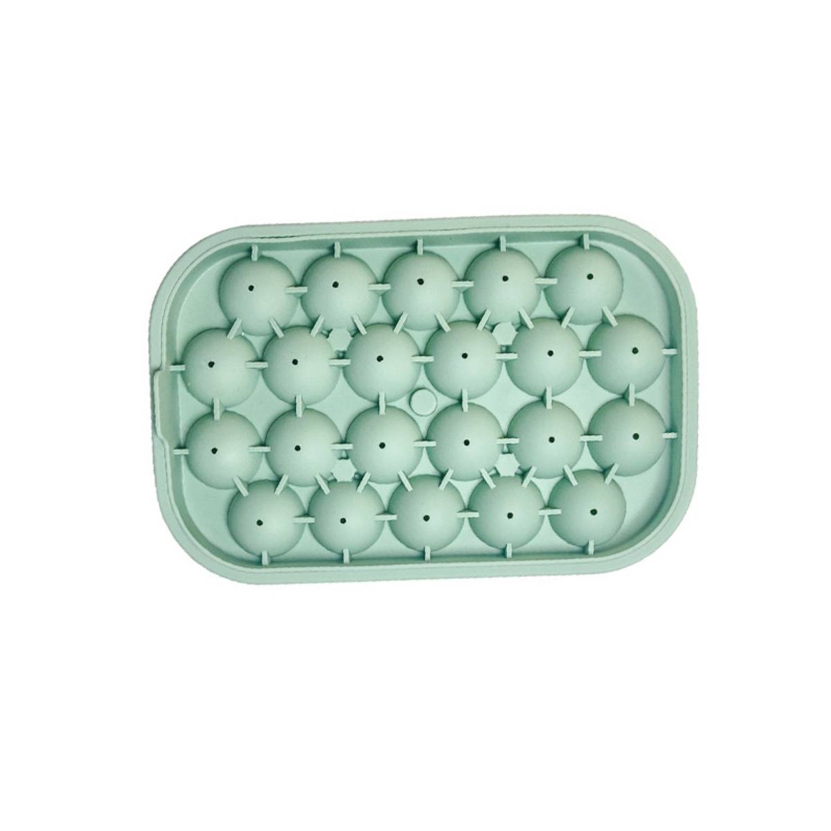 Kleine Silikon-Eiskugelform, 2er-Pack – 22 Mini-Eiskugelformen für Cocktails und Whisky Green