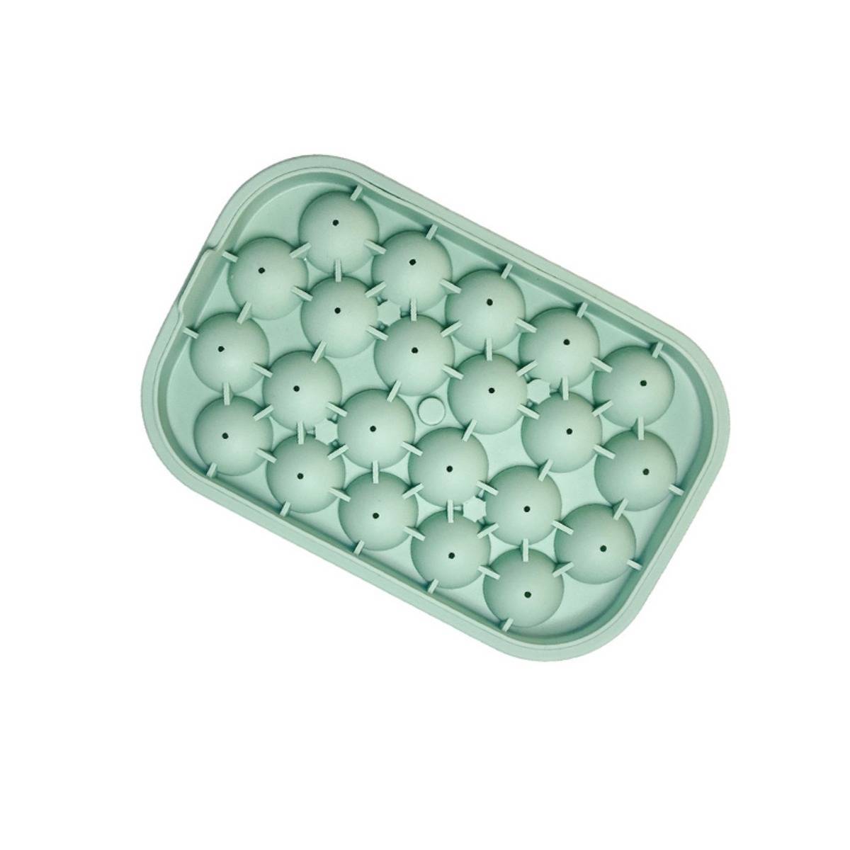 Kleine Silikon-Eiskugelform, 2er-Pack – 22 Mini-Eiskugelformen für Cocktails und Whisky Green