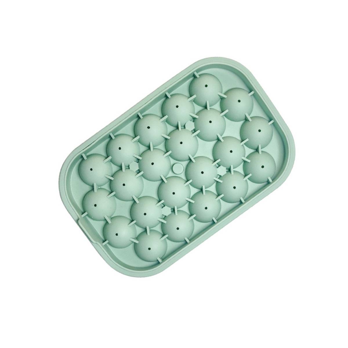 Kleine Silikon-Eiskugelform, 2er-Pack – 22 Mini-Eiskugelformen für Cocktails und Whisky Green