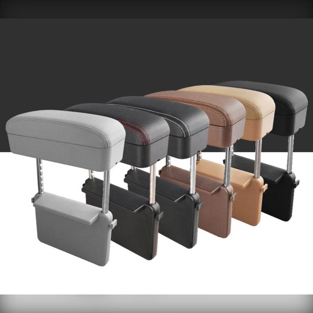 Armlehnen-Aufbewahrungsbox – verstellbarer ABS Mittelkonsole Organizer für verbesserten Fahrkomfort und Armstütze Black