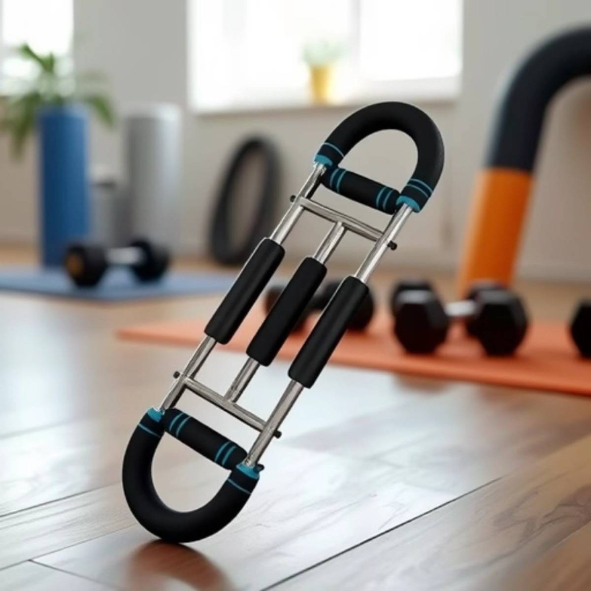 Multifunktionaler 3-Rohr-Armtrainer – Einstellbarer Widerstand, veredelter Stahl, Oberkörper-Krafttrainer für Zuhause Red