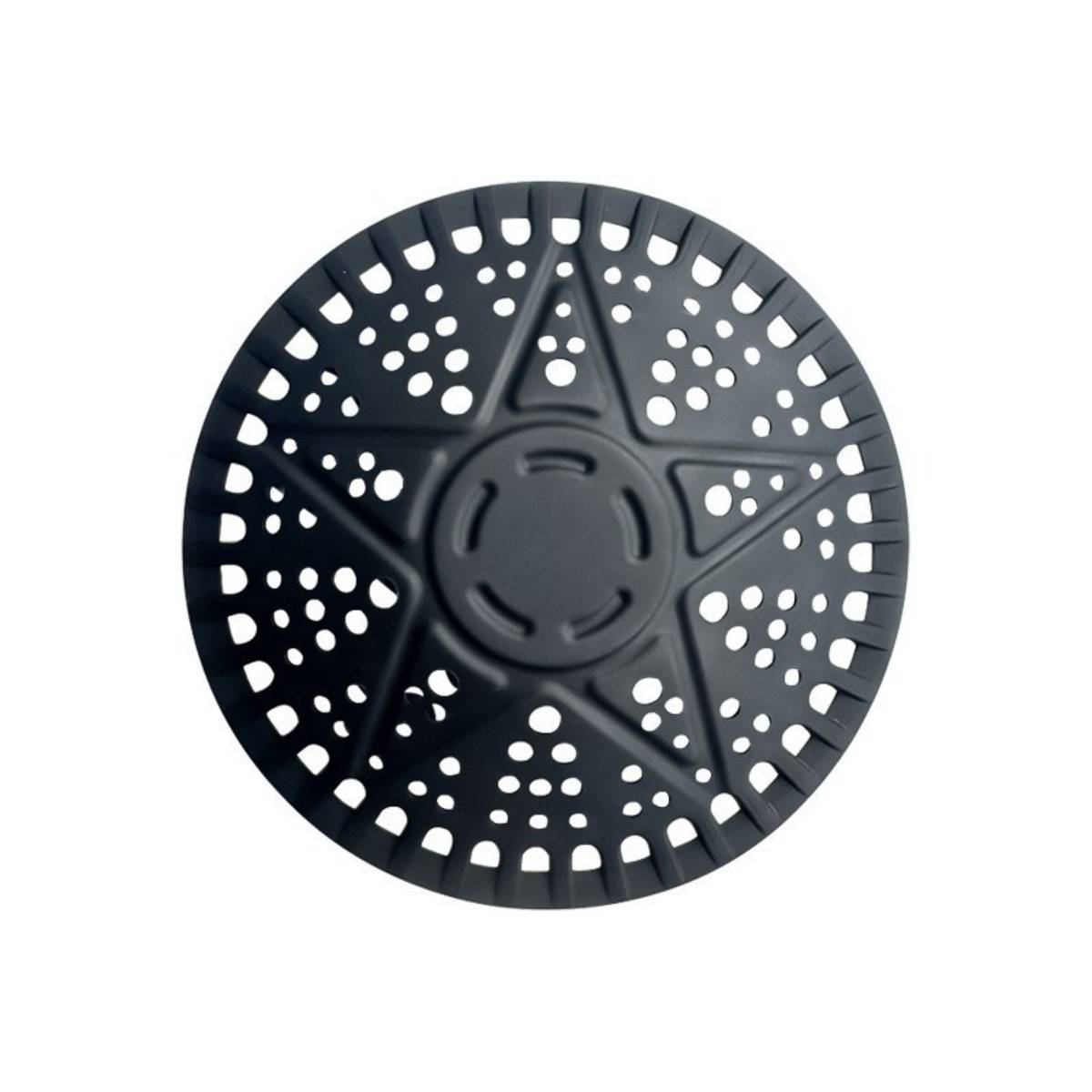 Silikon Einteilig Runder Universal-Bodenablauf – Weiche elastische Abdichtung, Anti-Verstopfungsfilter Black