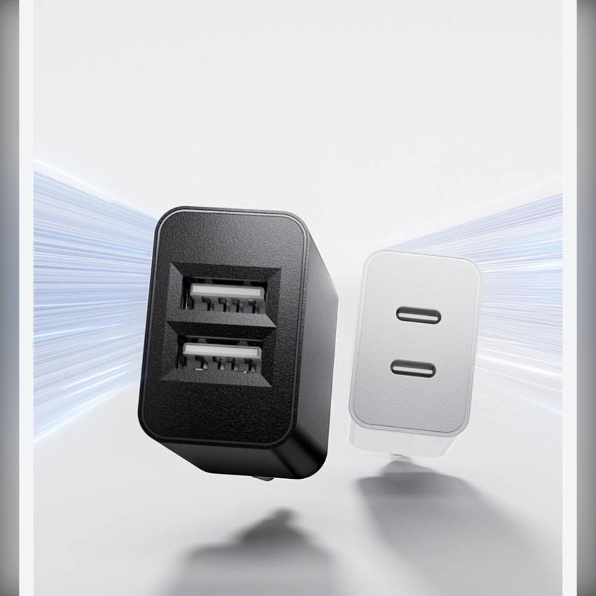 5V2A EU Dual-USB Wandladegerät, 2er-Pack – Kompaktes PC V0 feuerhemmendes Gehäuse, Dual-Port 5V 2A Ladegerät, kompatibel mit Huawei, Samsung, APP