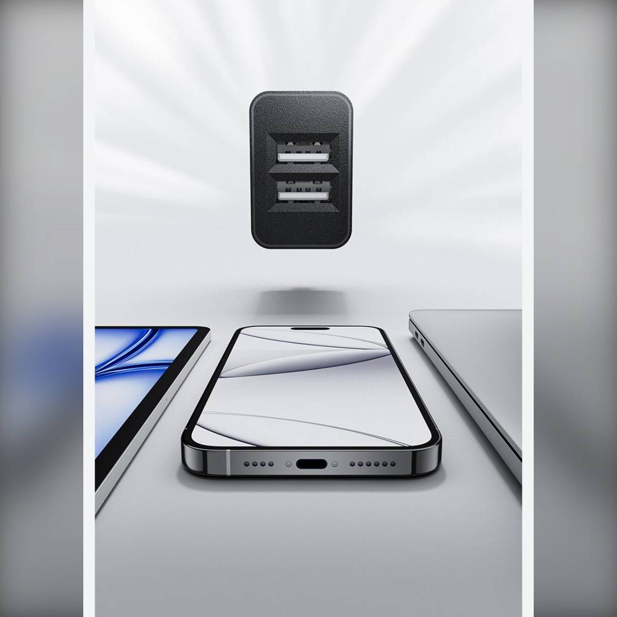 5V2A EU Dual-USB Wandladegerät, 2er-Pack – Kompaktes PC V0 feuerhemmendes Gehäuse, Dual-Port 5V 2A Ladegerät, kompatibel mit Huawei, Samsung, APP