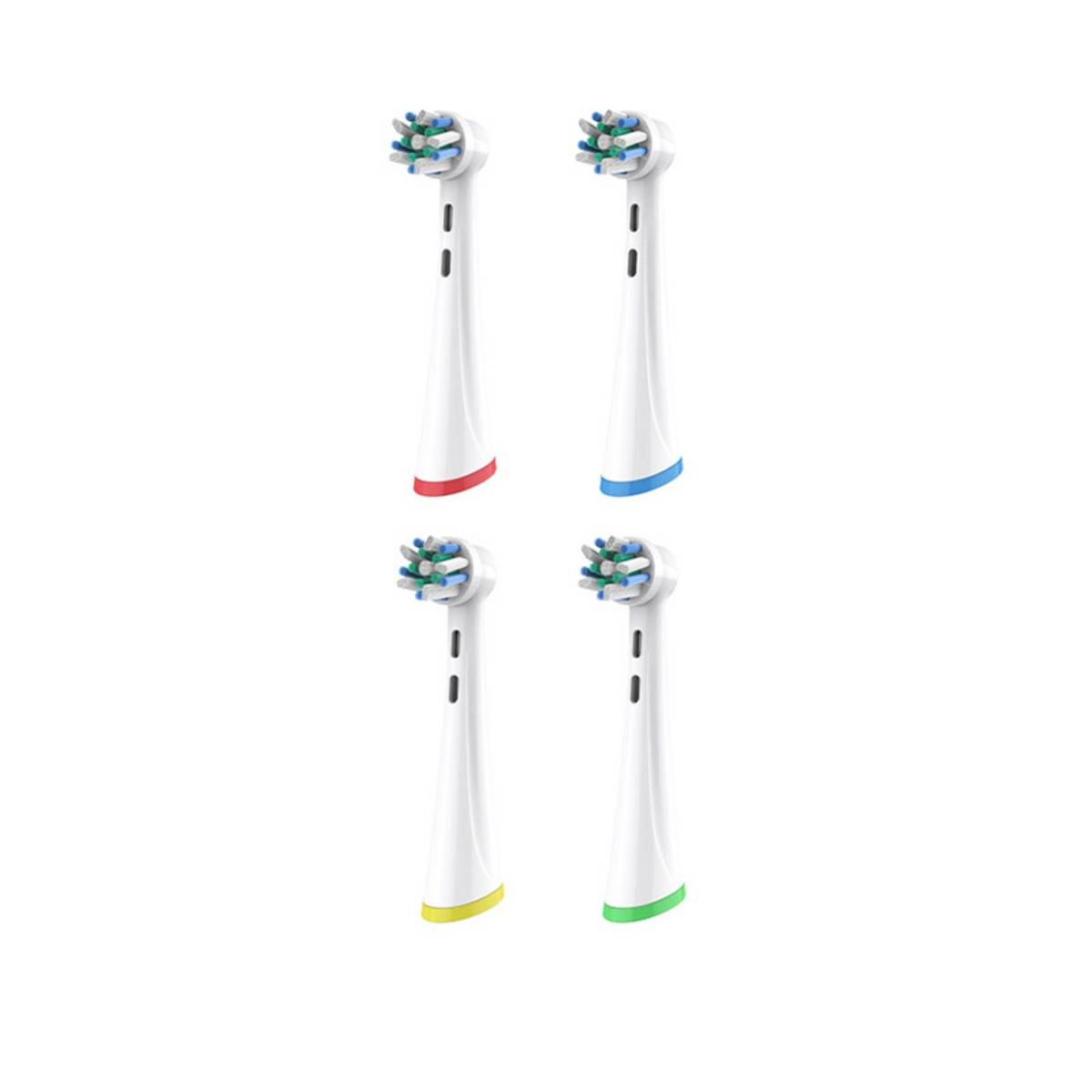 OLB Ersatz-Zahnbürstenköpfe 4er-Set (2 Karten) kompatibel mit Oral-B iO-Serie — Mikro-Vibrations Magnetische Rundköpfe