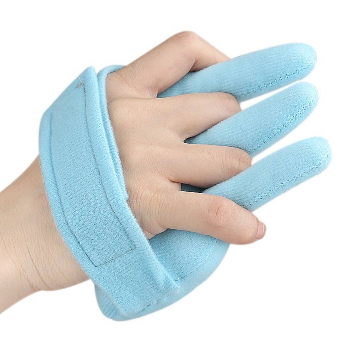 Verstellbarer Fingertrainer - Abnehmbares Design für Griff- und Feinmotoriktraining, Blau, Polyester+Velcro+Cotton