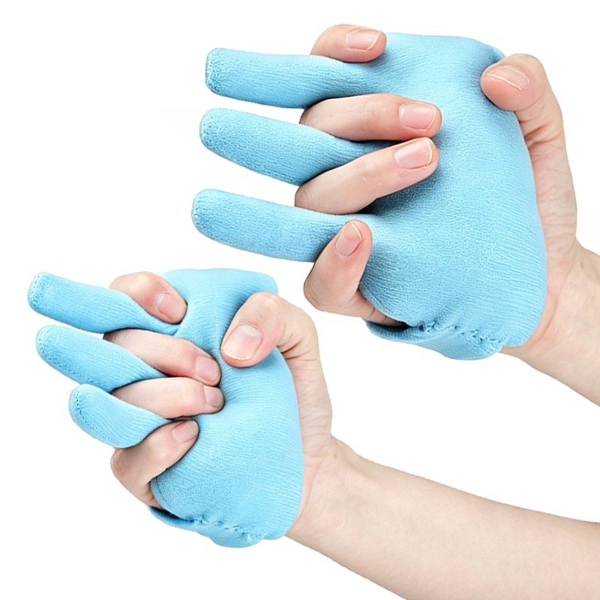 Verstellbarer Fingertrainer - Abnehmbares Design für Griff- und Feinmotoriktraining, Blau, Polyester+Velcro+Cotton