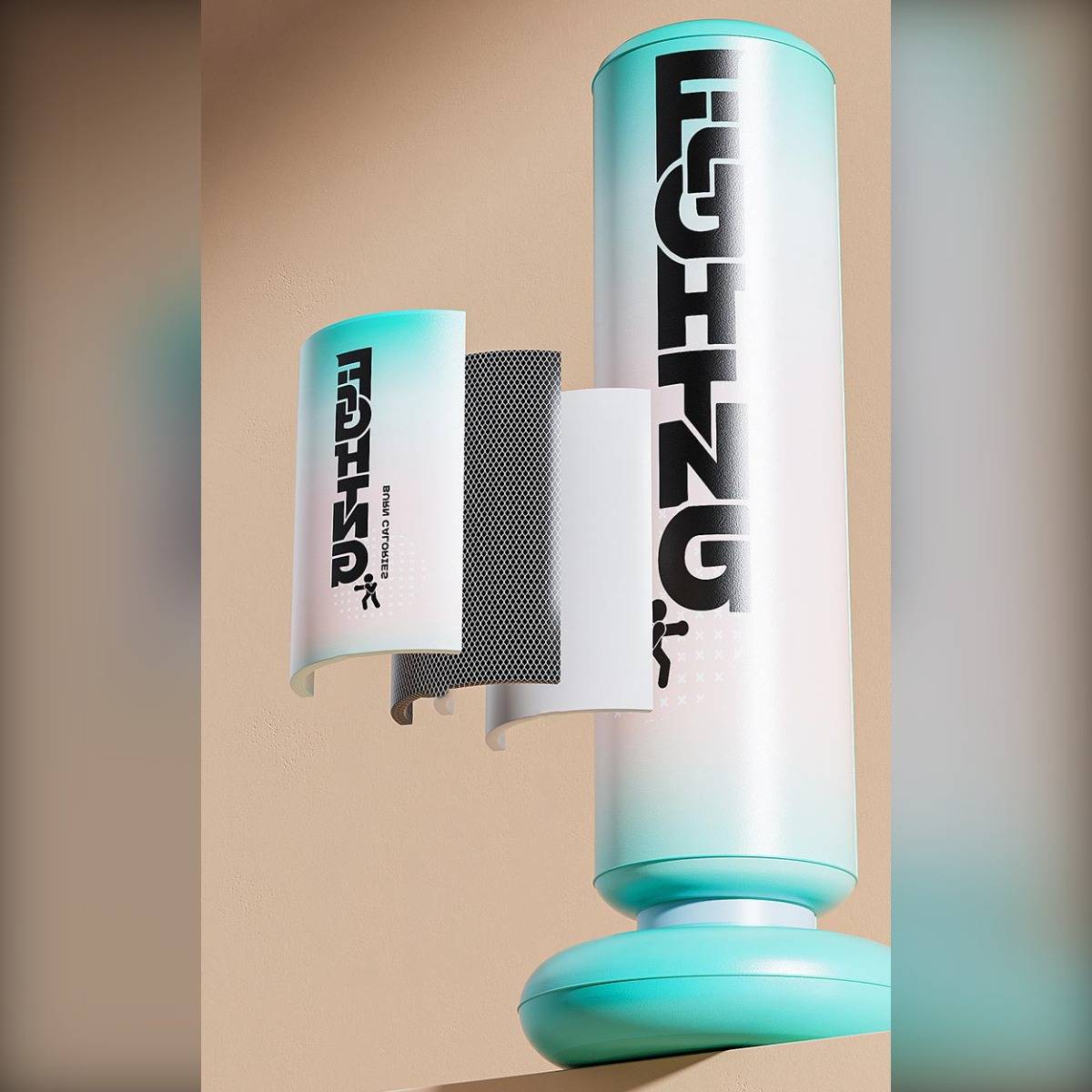 Aufblasbarer selbstaufrichtender Schlagpfosten 1.45m – Verstärktes PVC mit Anti-Burst, luftfahrtgerechtem Ventil und stabilem Sockel für Reflextra
