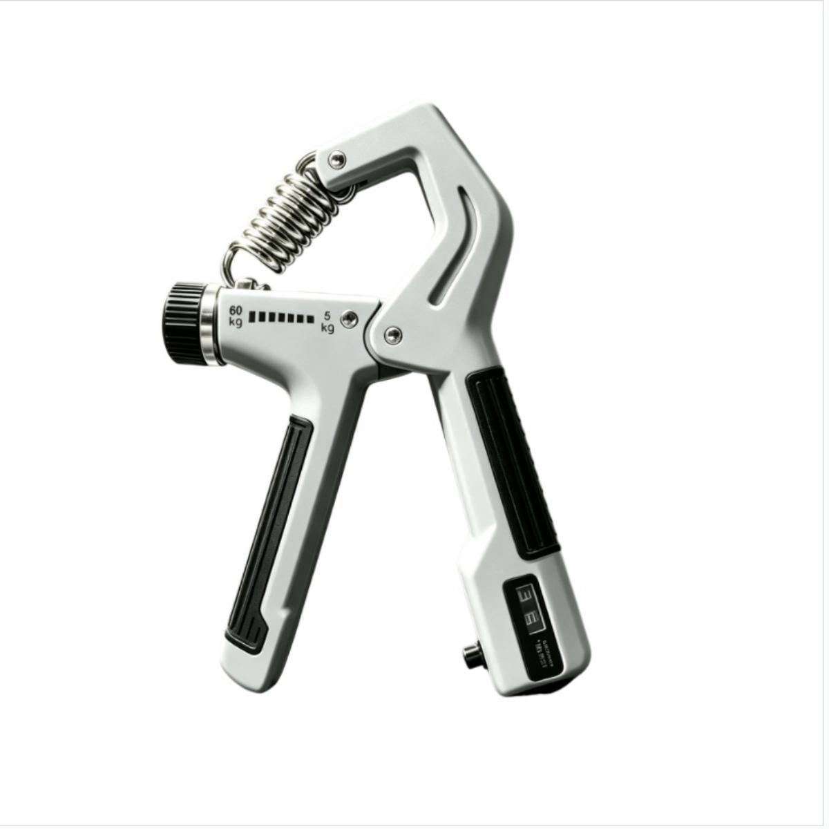 Tragbarer Handtrainer mit mechanischem Zähler – Einstellbarer Widerstand 5-60kg, PP-Konstruktion, gummibeschichteter Griff Gray