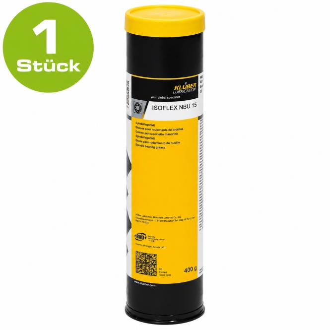 Einzelne Kartusche Klüber ISOFLEX NBU 15 Schmierfett, 400 g, mit einem 