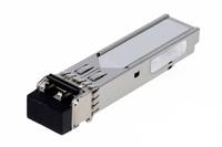 Ein Hot-Plug-fähiges optisches Transceiver-Modul mit schwarzem Steckeranschluss, das für Glasfasernetzverbindungen verwendet wird.