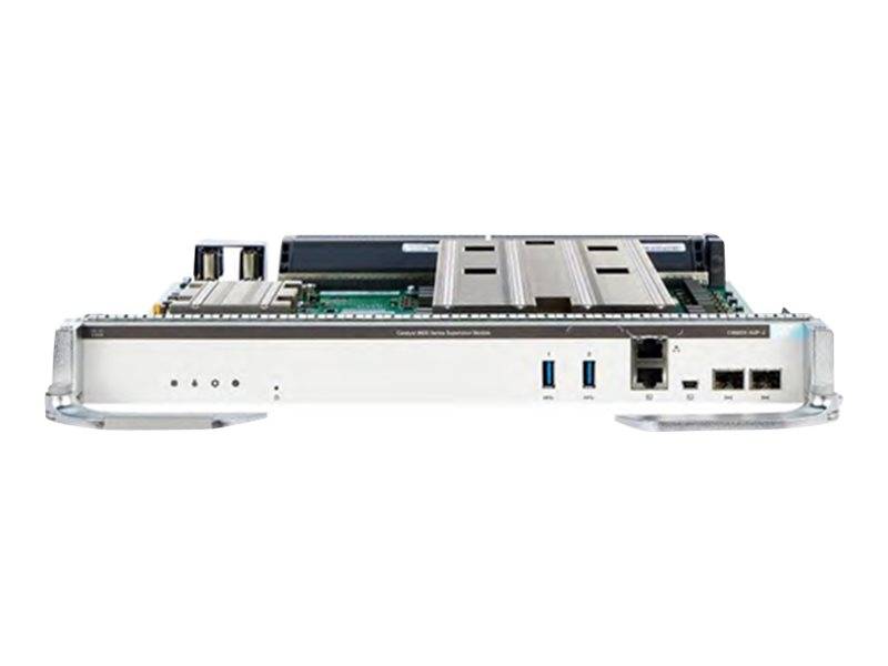 Rückansicht eines Server-Motherboard-Fachs mit Erweiterungssteckplätzen, USB-Anschlüssen, Netzwerkanschlüssen und Metall-Festplattenschächten.