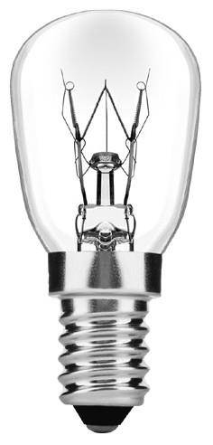Klare Glühlampe mit sichtbarem Glühfaden und metallischer Gewindebasis auf weißem Hintergrund.