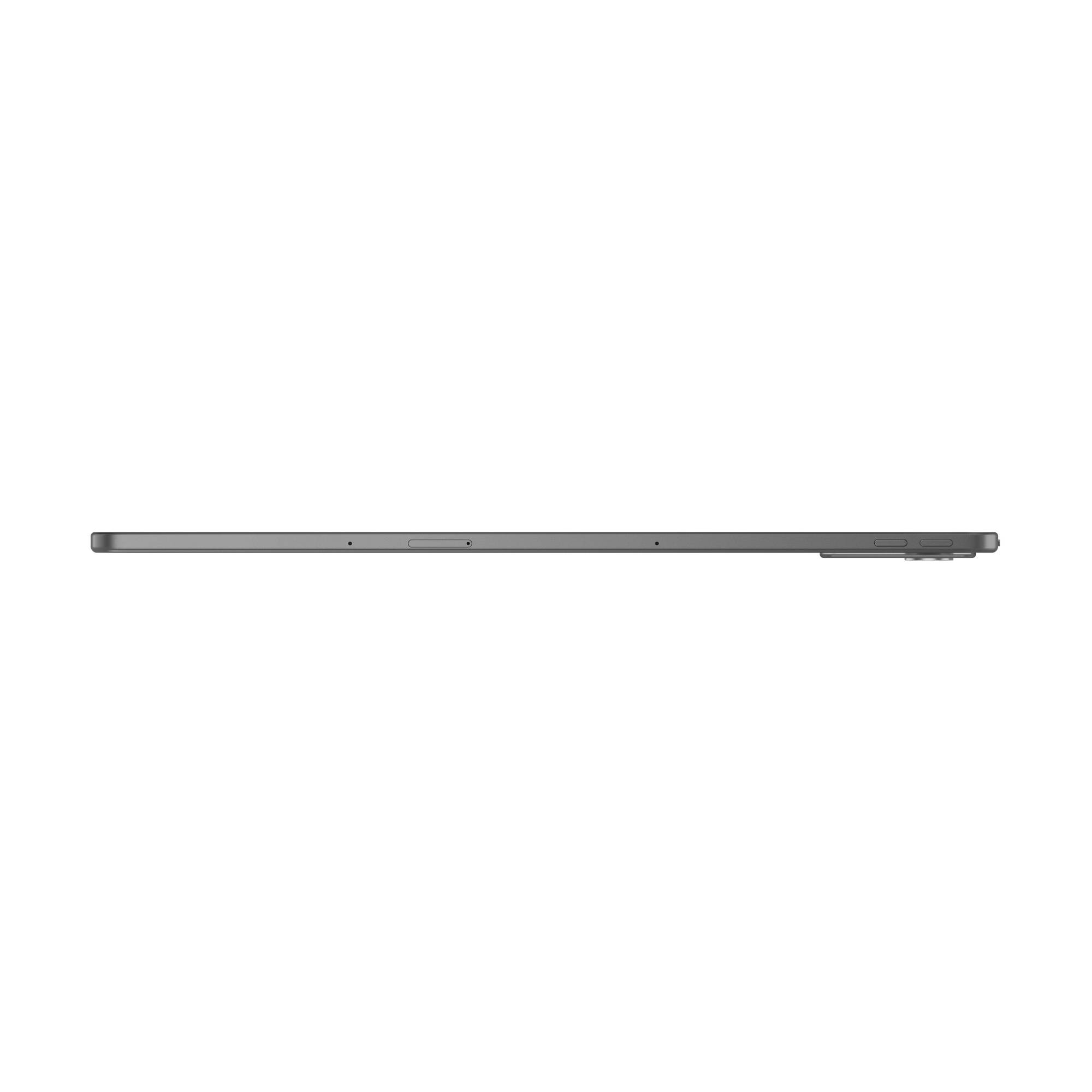 Schlanker grauer elektronischer Stift oder Stylus in der Seitenansicht auf weißem Hintergrund.