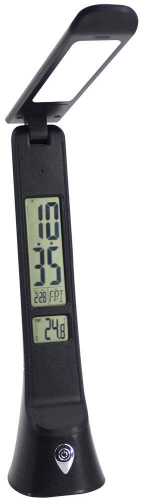 Digitales Thermometer mit hochklappbarem Probenschutz, das auf dem Display 10°C, 36°C, 228°F und 24,8 anzeigt.