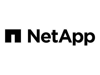 NetApp-Logo mit einem schwarzen geometrischen Symbol und dem Wort „NetApp
