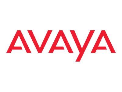 Rotes Avaya-Unternehmenslogo auf weißem Hintergrund.