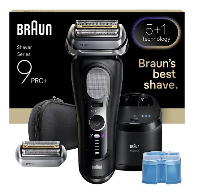 Braun Series 9 Pro+ Elektrorasierer mit SmartCare-Etui, 5+1-Technologie und Zubehör mit dem Slogan „Brauns beste Rasur