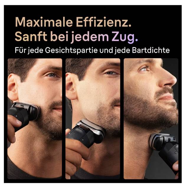 Maximale Effizienz. Sanft bei jedem Zug. Für jeden Gesichtsbereich und jede Barthärte.