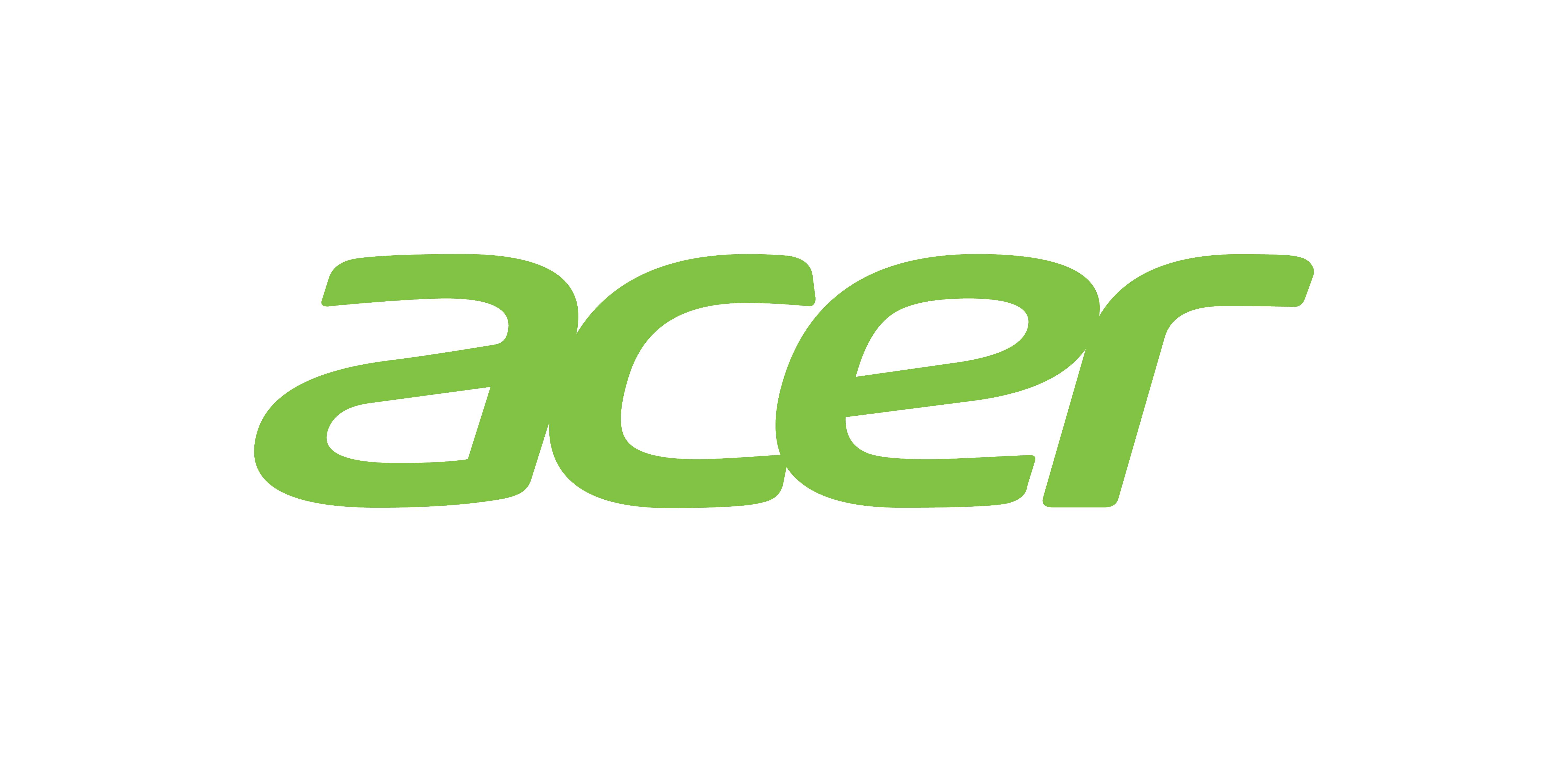 Grünes Acer-Logo auf weißem Hintergrund.